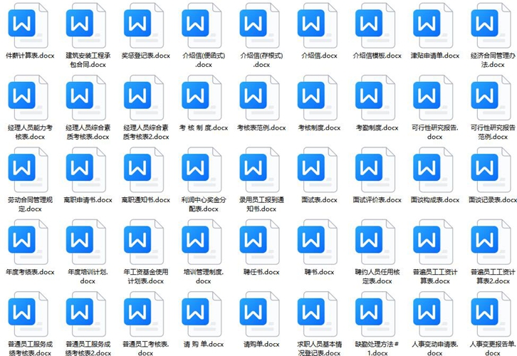 常用办公文档大全（293份）