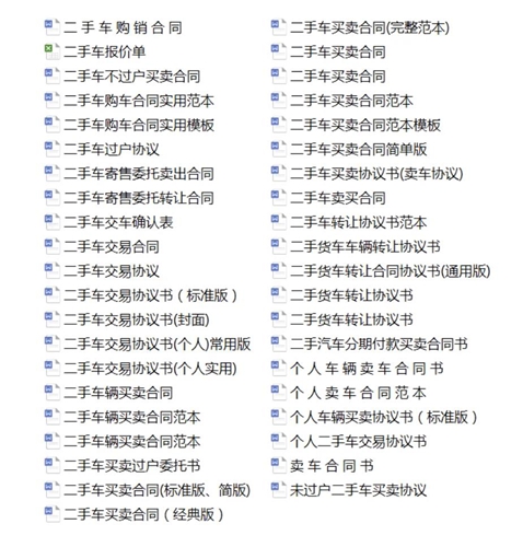 新版二手汽车买卖合同模板电子版 二手车辆买卖合同协议书