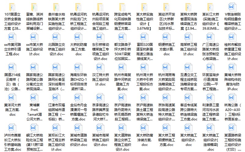 桥梁工程施组设计合集