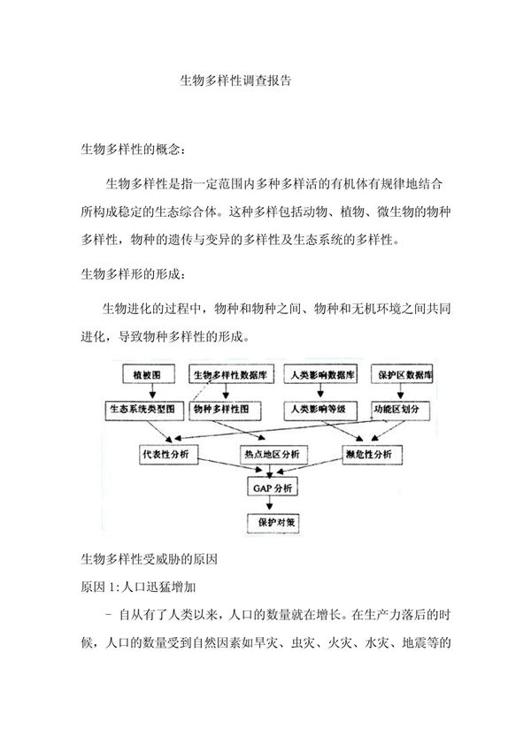 生物多样性调查报告