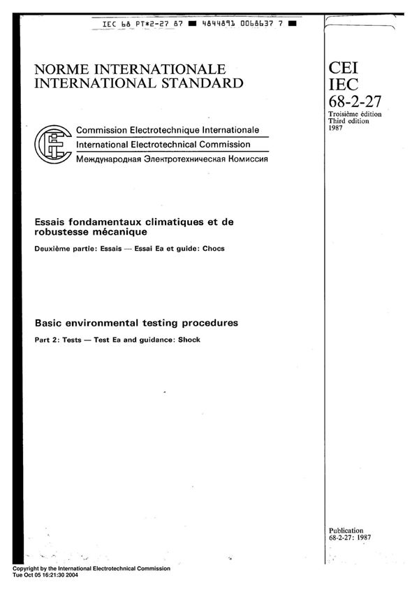 (高清正版) IEC60068-2-27=27.