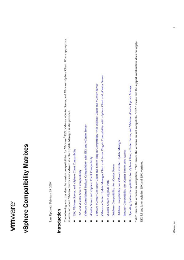 vmware 硬件兼容性列表(english)