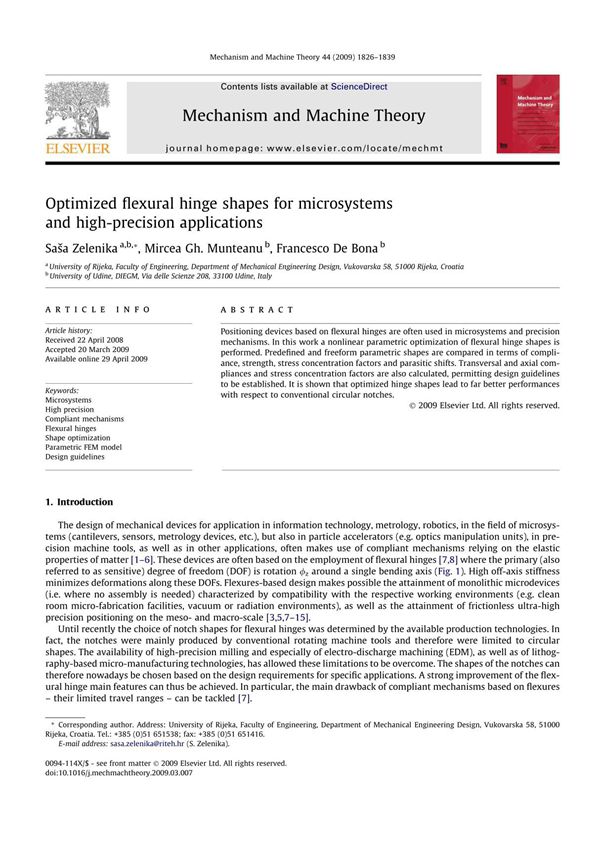 mechanism and machine theory