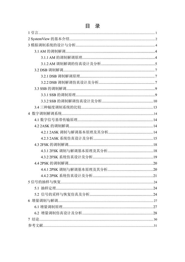 systemview通信系统仿真 AM DSBSSB调制解调 数字调制方式仿真2ASK 2FSK 2PSK调制解调抽样定理 增量调制