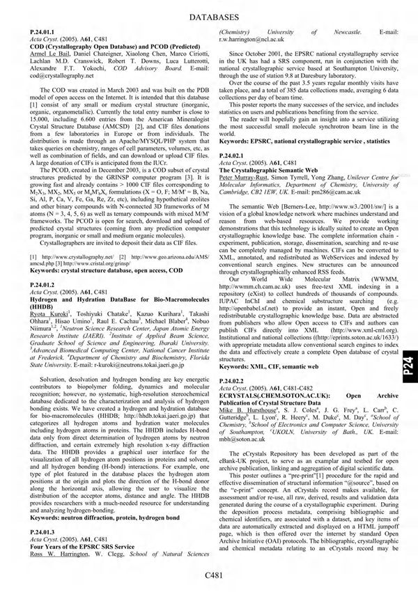 cod crystallography open database and pcod predicted cod晶体开放数据库和cod的预测