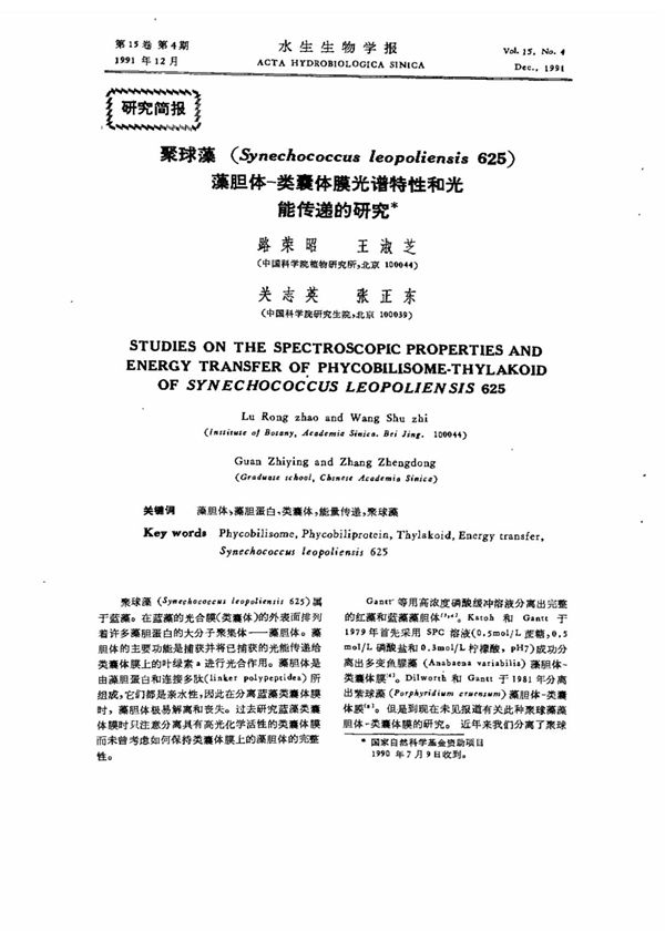 聚球藻(Synechococcus Leopoliensis 625)藻...