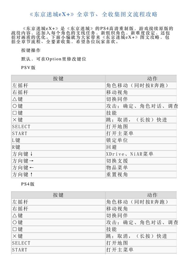 《东京迷城eX》全章节 全收集图文流程攻略