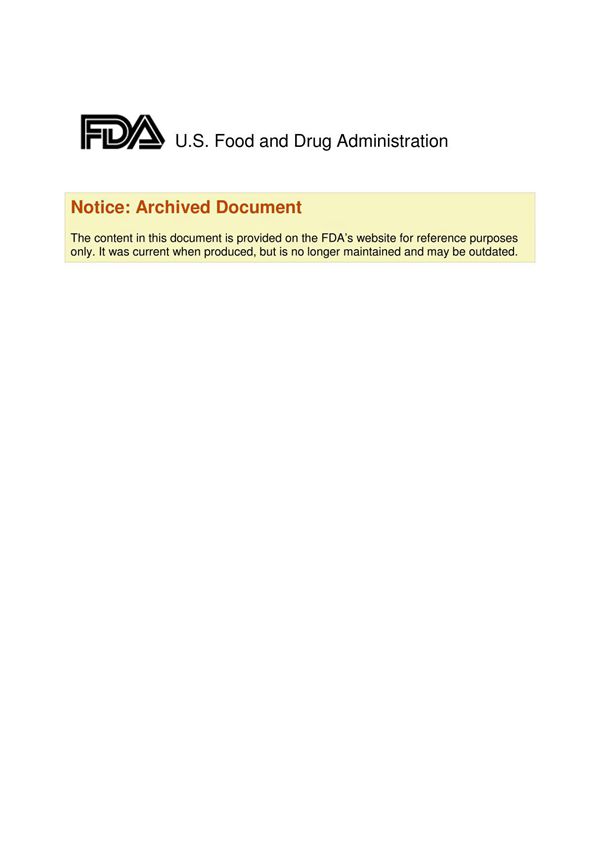 FDA 原辅料相容性