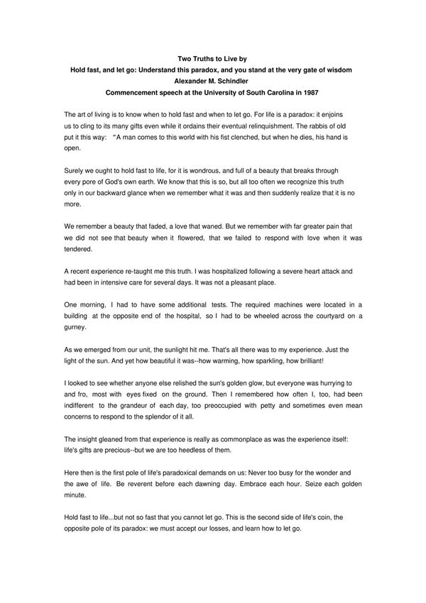 Two Truths to Live by(中英对照)