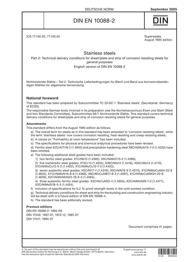 DIN EN 10088-2-2005(E)