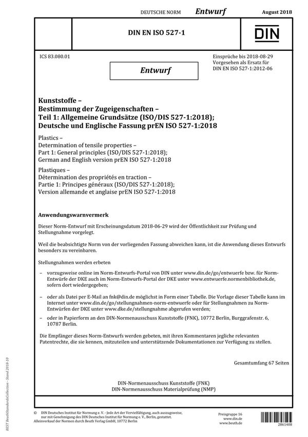 DIN EN ISO 527-1 (2018-08-00)