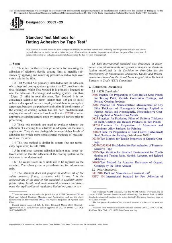 ASTM D3359 - 23