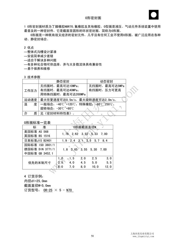 1 o形密封圈材质为丁腈橡胶nbr70,氟橡胶及其他橡胶o型