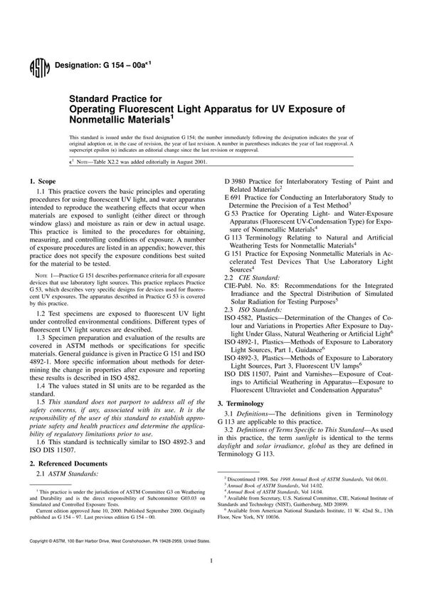 (精品)ASTM-G154加速老化试验