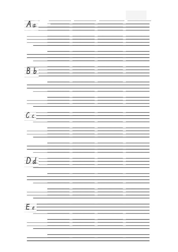26个英文字母书写练习本-A4打印22268
