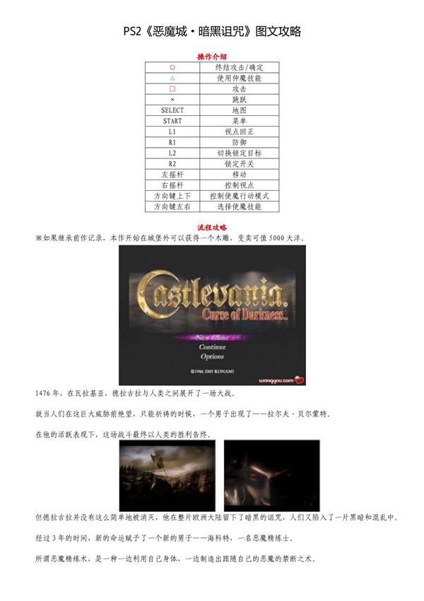 (精品)恶魔城暗黑诅咒图文攻略