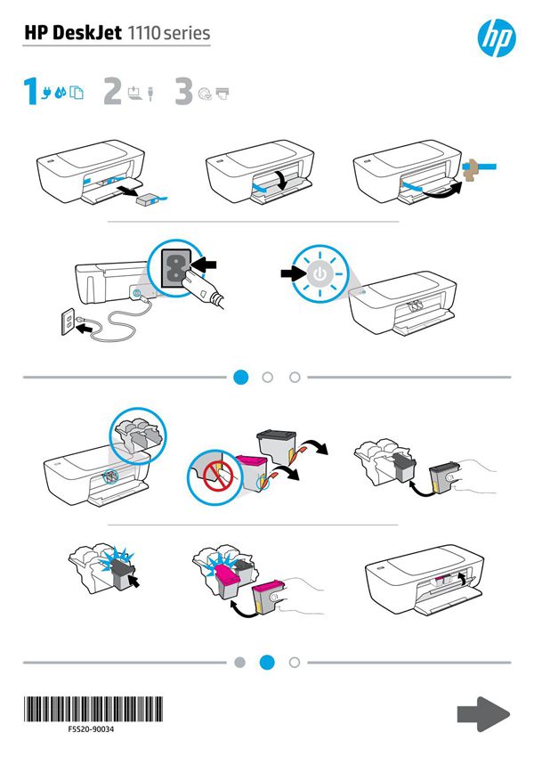 HP DeskJet 1110 打印机安装说明书