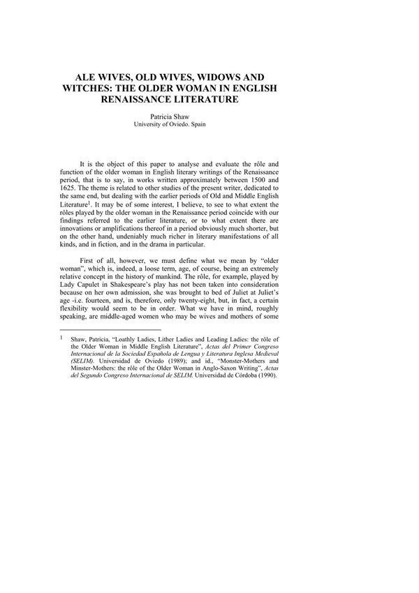 ale wives, old wives, widows and witches the older woman in 酒的妻子，老太太，寡妇，巫婆，老妇人