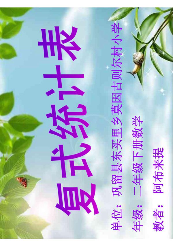 (小学 二年级数学)二年级下册统计课件 共(17页)