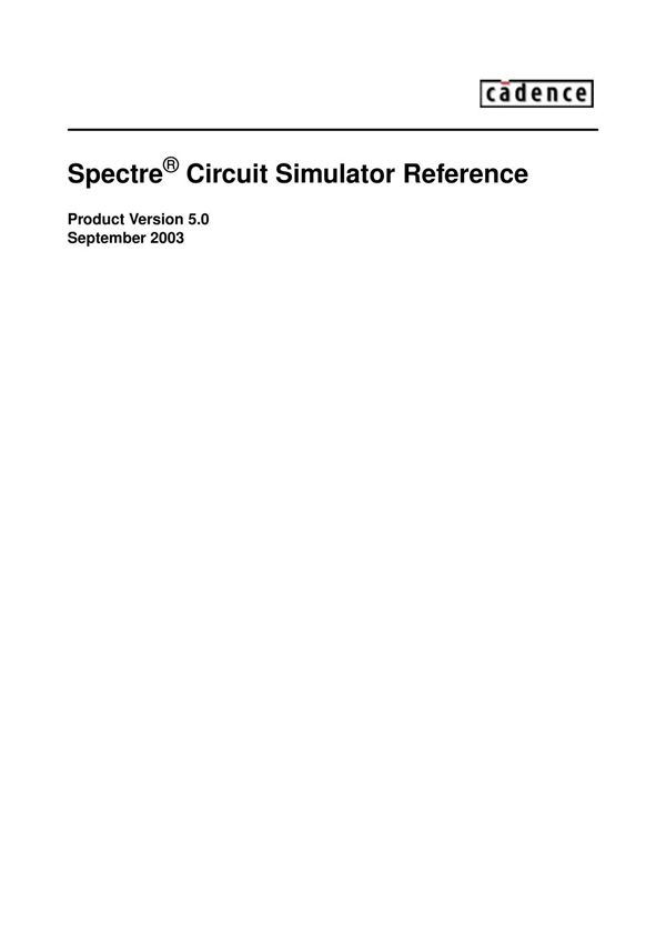 Cadence spectre的仿真教程