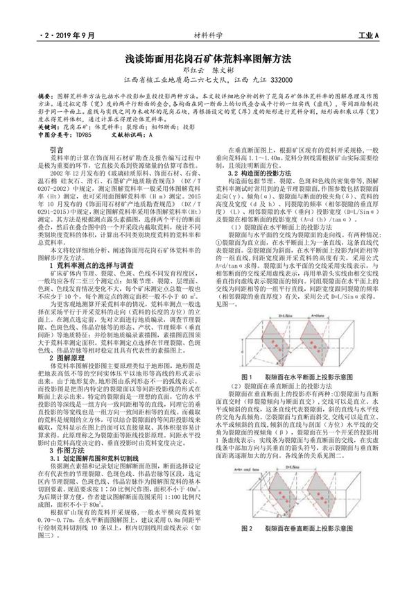 浅谈饰面用花岗石矿体荒料率图解方法