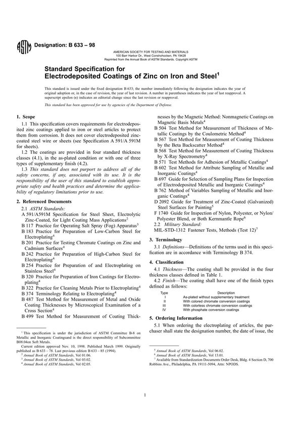 ASTM B633-1998