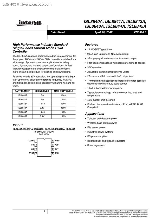 ISL8844A中文资料