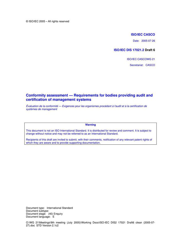 ISO17021(E)-质量管理国家标准 技术规范规程下载