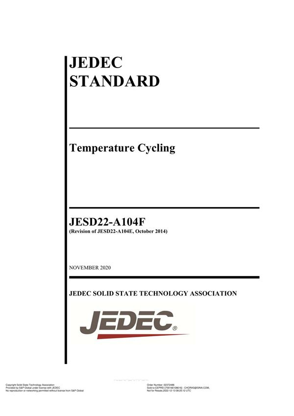 JEDEC-JESD22-A104-2020正版
