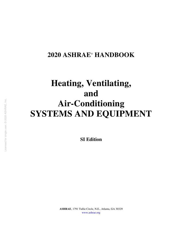 2020 ASHRAE HANDBOOK SI S20