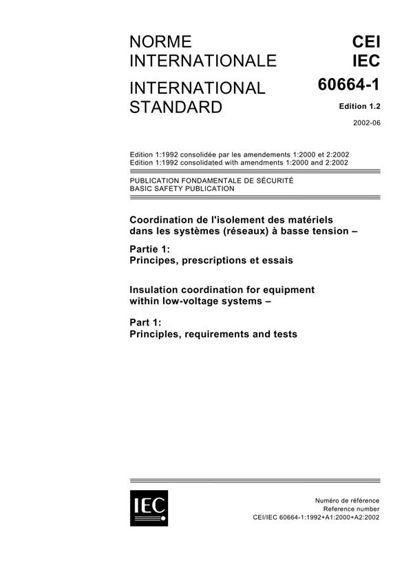 IEC 60664-1 ed1.2 b Standard国际电工委员会标准 1