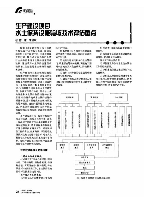 生产建设项目水土保持设施验收技术评估重点