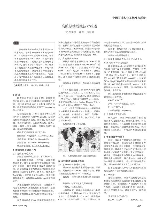 高酸原油脱酸技术综述北