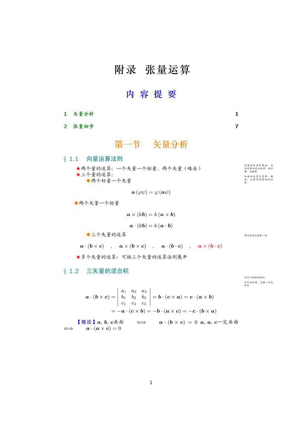 张量运算(PDF)