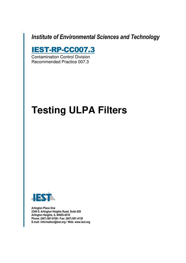 IEST RP-CC007.3-2016