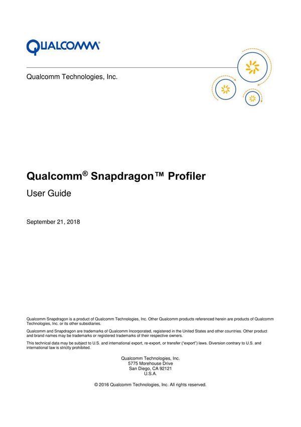 QCOM骁龙处理器开发技术说明书 - Snapdragon Profiler User Guide