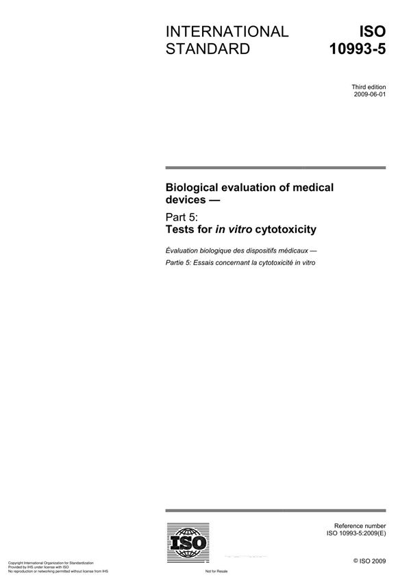 (正版)ISO 10993-5 2009