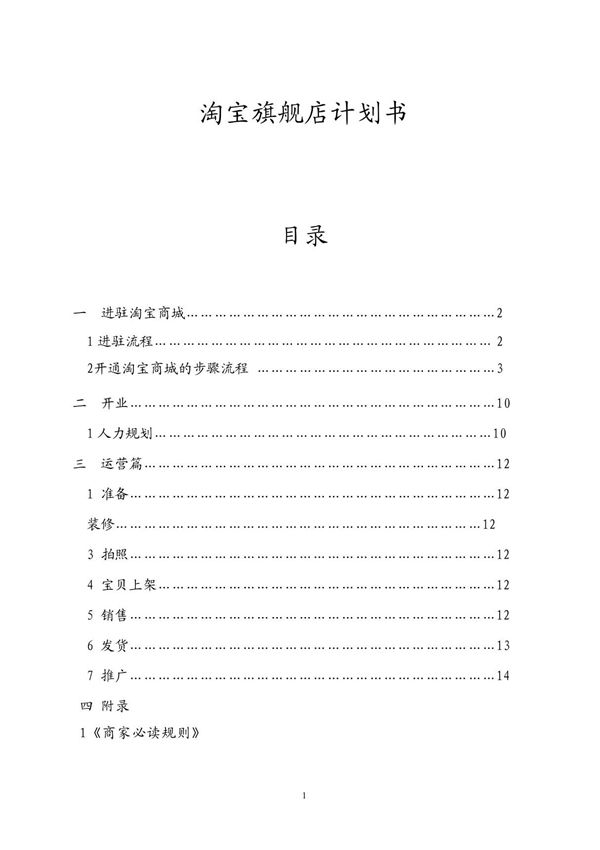 天猫商城计划书