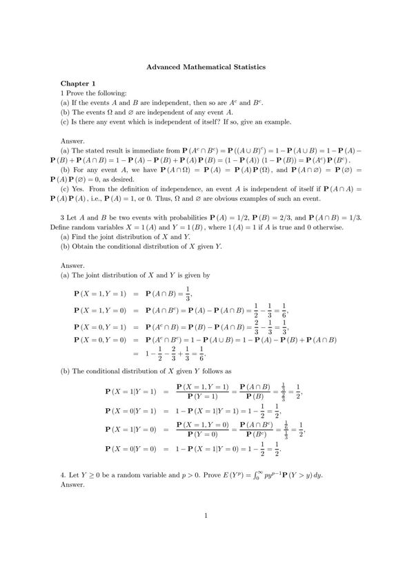 高等数理统计课后习题答案