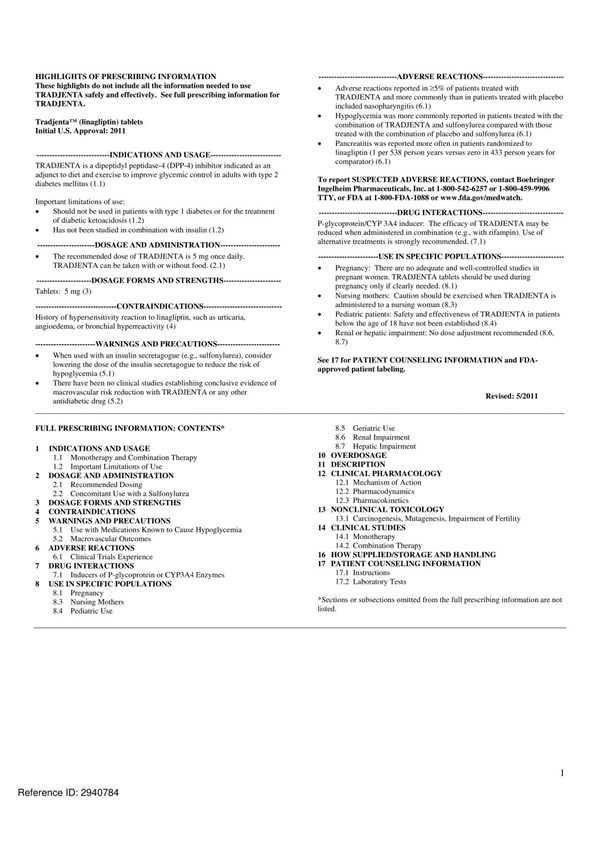 利拉利汀片说明书(英文)