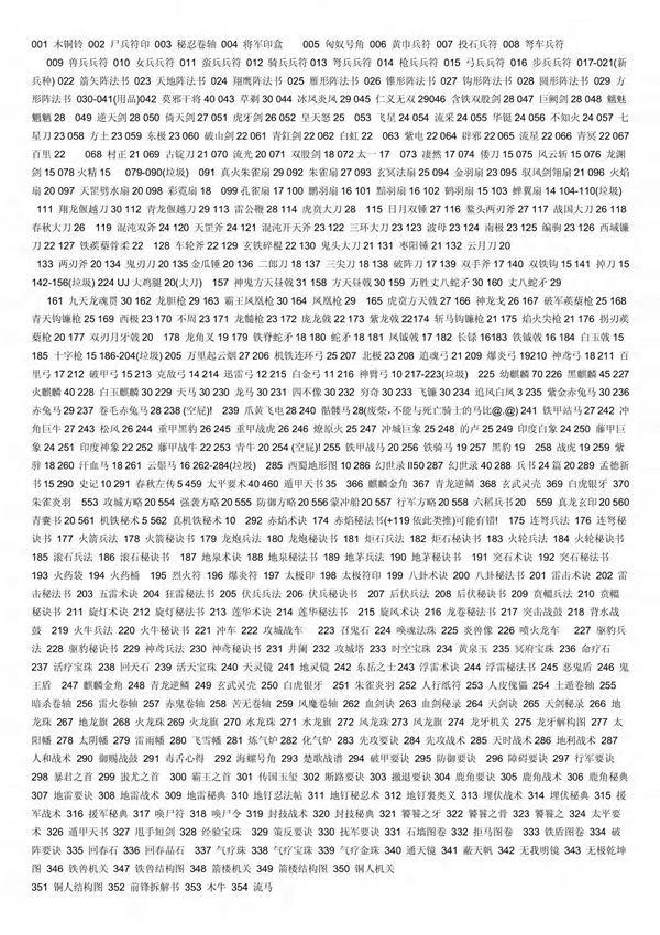 三国群英传7物品编码