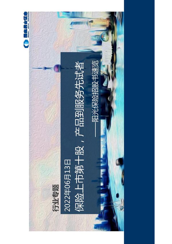 阳光保险招股说明书分析报告 保险上市第十股,产品到服务