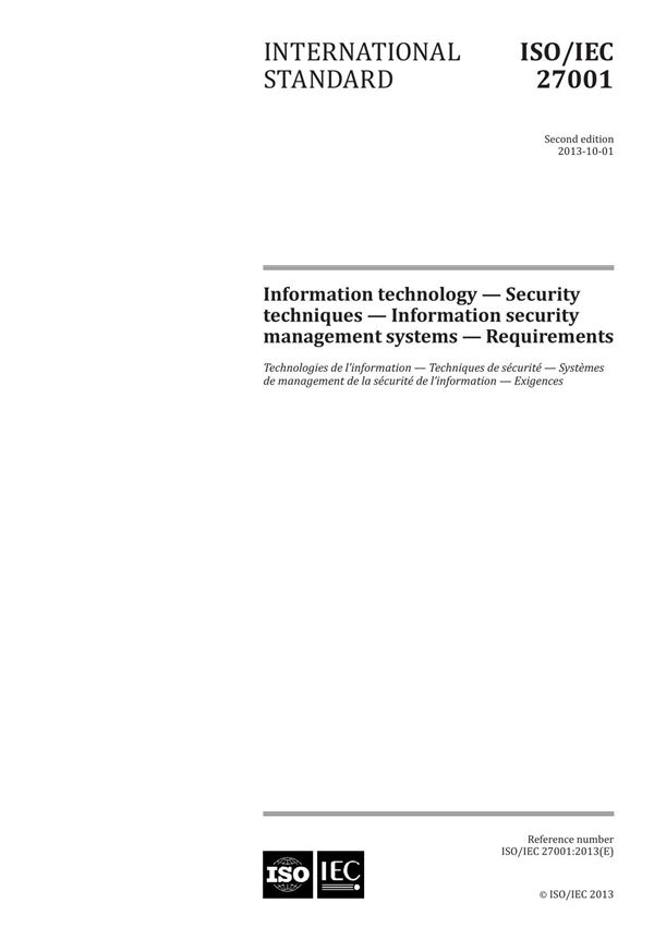 ISO IEC 27001-2013