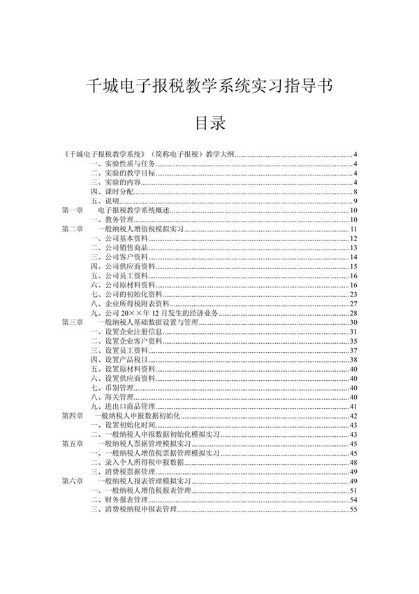 电子报税实习指导书