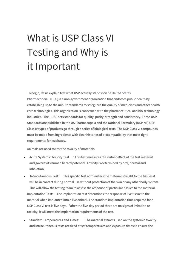 USP CLASS VI