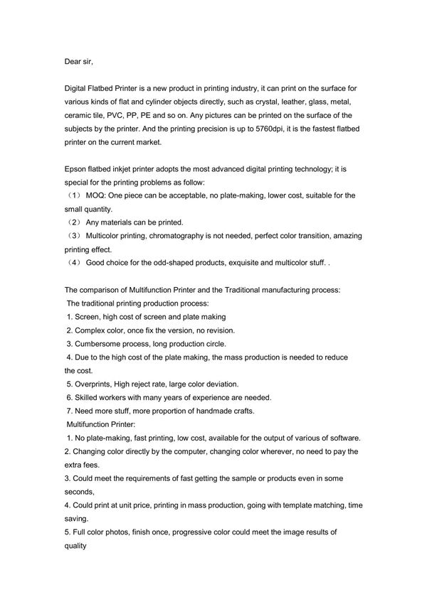 ugc产品英文报价单kkc