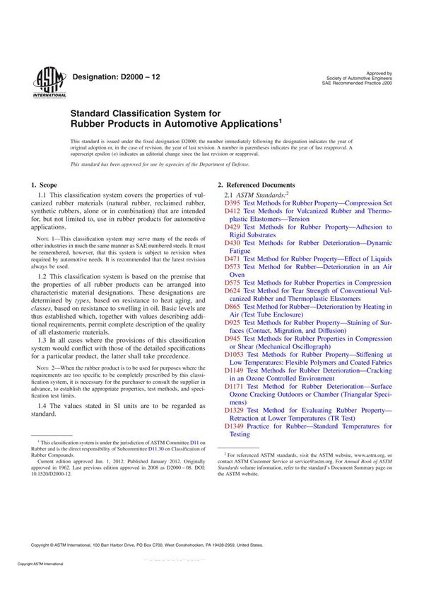 ASTM D2000