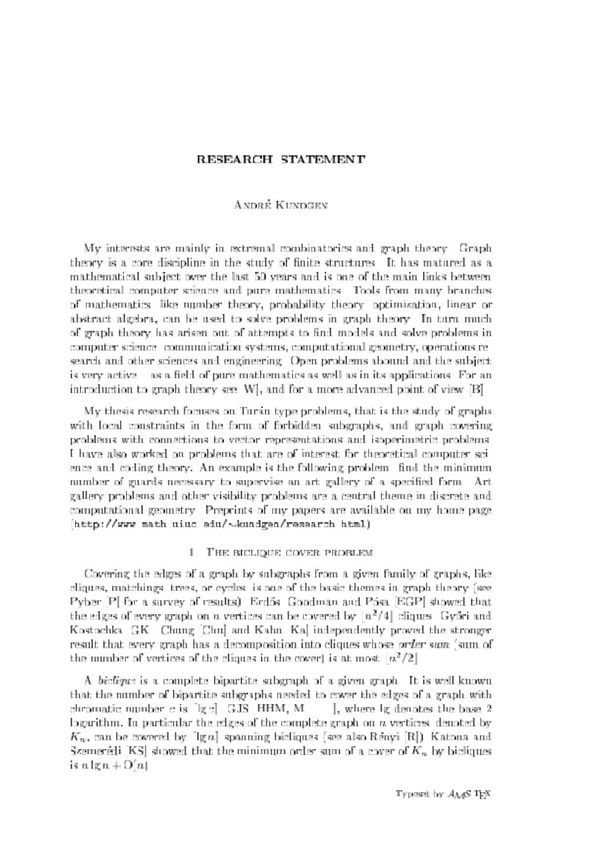 (精品)RESEARCH STATEMENT