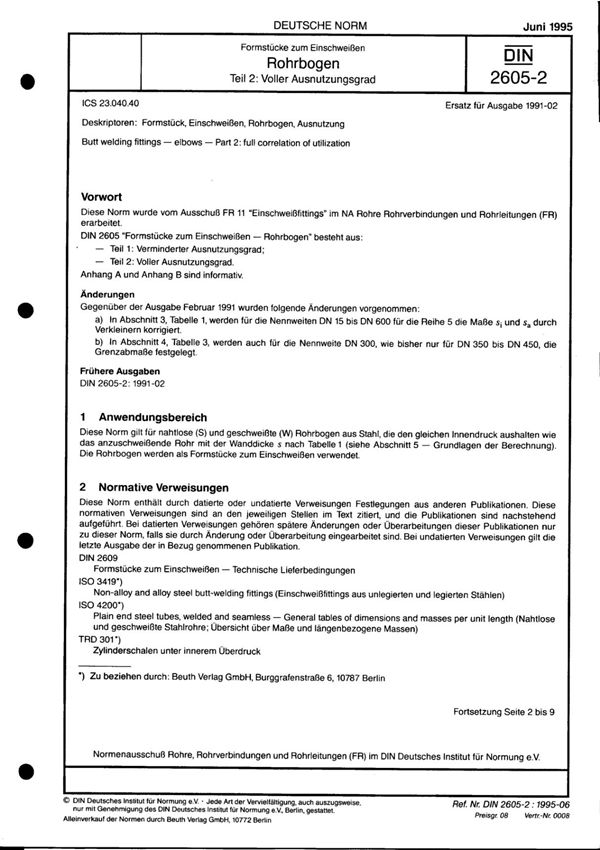 DIN 2605-2 Stand 06-1995