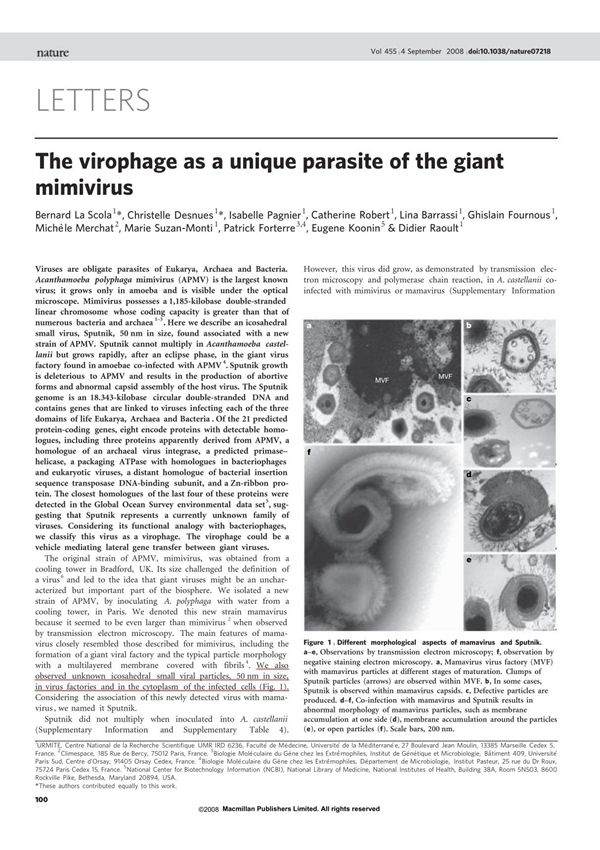 mimivirus米米病毒